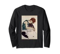 Mujer sentada con Rodilla doblada de Egon Schiele (1917) Manga Larga