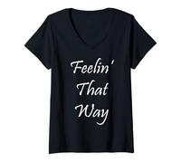 Mujer Sentirse de Esa Manera Camiseta Cuello V