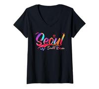 Mujer Seoul South Korea | Vacation Travel Camiseta Cuello V