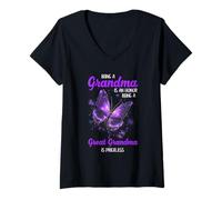 Mujer Ser la bisabuela es un Honor Familiar de Mariposas Invaluable Camiseta Cuello V