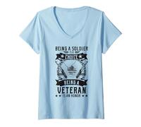 Mujer Ser una elección de soldado Ser veterano es un honor Camiseta Cuello V
