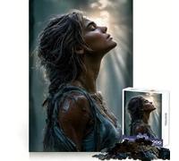 Mujer Serena bañada en luz Rompecabezas de 1000 Piezas para Adolescentes Juguete Mental Momento de Paz Corte Premium Regalo artístico (38x52cm)