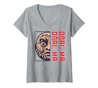 Mujer Serie de Textos en Negrita y Rojo de Graham Graham Graham Camiseta Cuello V