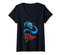 Mujer Serpiente Jiu Jitsu, BJJ Camiseta Cuello V