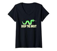 Mujer Serpiente propietario Boop The Snoot cita divertida serpiente amante de reptiles Camiseta Cuello V