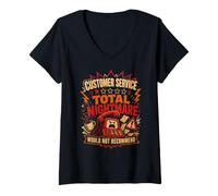 Mujer Servicio al Cliente Que una Estrella no recomendaría Camiseta Cuello V