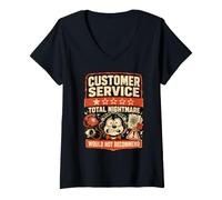 Mujer Servicio al Cliente Que una Estrella no recomendaría Camiseta Cuello V
