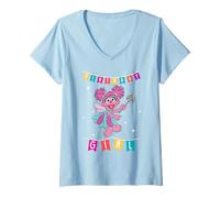 Mujer Sesame Street Abby Birthday Girl Camiseta Cuello V