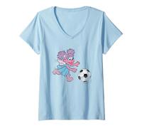 Mujer Sesame Street Abby Cadabby Soccer Camiseta Cuello V
