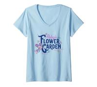 Mujer Sesame Street Abby's Flower Garden Camiseta Cuello V