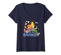 Mujer Sesame Street Bert and Ernie All About Balance Camiseta Cuello V