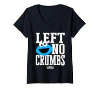 Mujer Sesame Street Cookie Monster Ate No Crumbs Camiseta Cuello V
