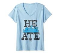 Mujer Sesame Street Cookie Monster Lie Down He Ate Camiseta Cuello V