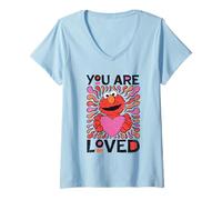 Mujer Sesame Street Elmo You Are Loved Camiseta Cuello V