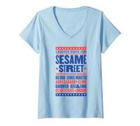 Mujer Sesame Street Legends Since 1969 Headline Poster Camiseta Cuello V