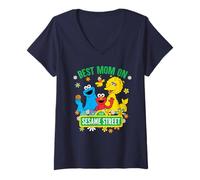 Mujer Sesame Street Mother's Day Best Mom On Sesame Street Camiseta Cuello V