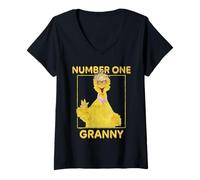 Mujer Sesame Street Mother's Day Big Bird Number One Granny Camiseta Cuello V