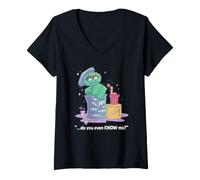 Mujer Sesame Street Oscar The Grouch Do You Even Know Me Camiseta Cuello V