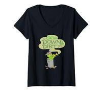 Mujer Sesame Street Oscar The Grouch Gettin Down and Dirty Camiseta Cuello V