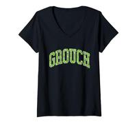 Mujer Sesame Street Oscar The Grouch Varsity Name Camiseta Cuello V