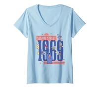 Mujer Sesame Street Red, White and Blue 1969 Group Camiseta Cuello V