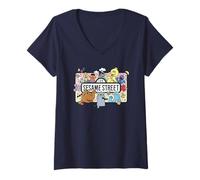 Mujer Sesame Street Sesame Team Colour, Barrio Sésamo Camiseta Cuello V