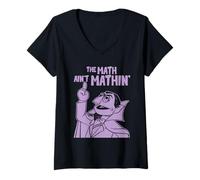 Mujer Sesame Street The Count Math Ain't Mathin' Camiseta Cuello V