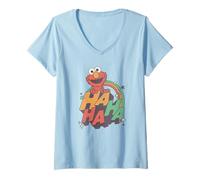 Mujer Sesame Street Tickle Me Elmo Ha Ha Ha Camiseta Cuello V