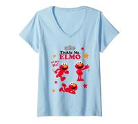Mujer Sesame Street Tickle Me Elmo Poster Camiseta Cuello V