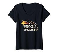 Mujer Sesame Street Vintage Heart Elmo Shoot For The Stars Camiseta Cuello V