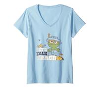 Mujer Sesame Street Vintage Heart Oscar, Let's Talk Trash Camiseta Cuello V
