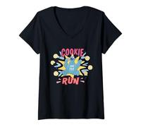 Mujer Sesame Street Vintage Sign Cookie Monster On The Run Camiseta Cuello V