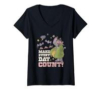 Mujer Sesame Street Vintage The Count, Make Every Day Count Camiseta Cuello V