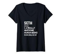 Mujer Seth Name - Definición de nombre divertido - Diccionario de nombres Camiseta Cuello V