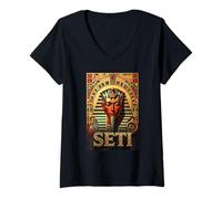 Mujer SETI I Rey Antiguo de Egipto Camiseta Cuello V