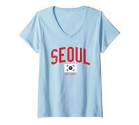 Mujer Seúl Home Seúl Corea del Sur Corea del Sur Viajes de Corea Camiseta Cuello V