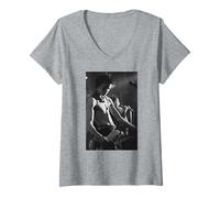 Mujer Sex Pistols Bajista SID Vicious Live 1977 Camiseta Cuello V