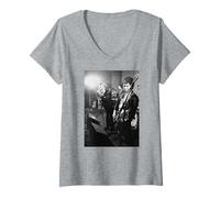Mujer Sex Pistols Johnny Rotten SID Vicious Steve Jones 1977 Camiseta Cuello V