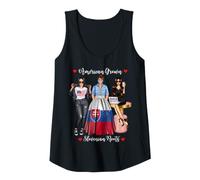 Mujer Sexy American Grown Eslovenian Roots Heritage Half Camiseta sin Mangas