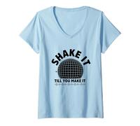 Mujer Shake It Till You Make It Vintage 70's Danza Retro Dance Camiseta Cuello V