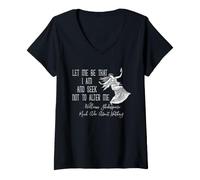 Mujer Shakespeare Mucho Ado Cita Déjame Ser Literatura Bardo Camiseta Cuello V