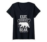 Mujer Shakespeare Winter'S Tale Bear Cita Teatro Literario Humor Camiseta Cuello V