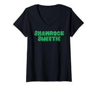 Mujer Shamrock Sweetie Ireland Apodos irlandeses para Hombres, Mujeres, niños Camiseta Cuello V