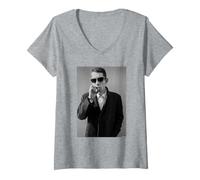 Mujer Shane MacGowan El líder de Pogues por David Corio Camiseta Cuello V