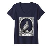 Mujer Shax El Soberano del Vuelo de Las Sombras Camiseta Cuello V
