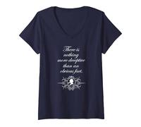 Mujer Sherlock Holmes Quotes 221B Baker St British Detective Camiseta Cuello V, Azul Marino, S