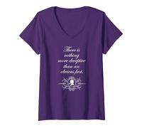 Mujer Sherlock Holmes Quotes 221B Baker St British Detective Camiseta Cuello V, Morado, XL