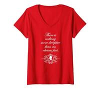Mujer Sherlock Holmes Quotes 221B Baker St British Detective Camiseta Cuello V, Rojo, L