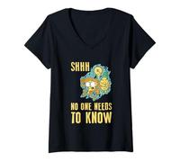 Mujer Shhh No One Needs To Know Camiseta Cuello V