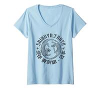 Mujer Shibuya Tokyo Tiger - Vintage Japan Streetwear Tiger Camiseta Cuello V